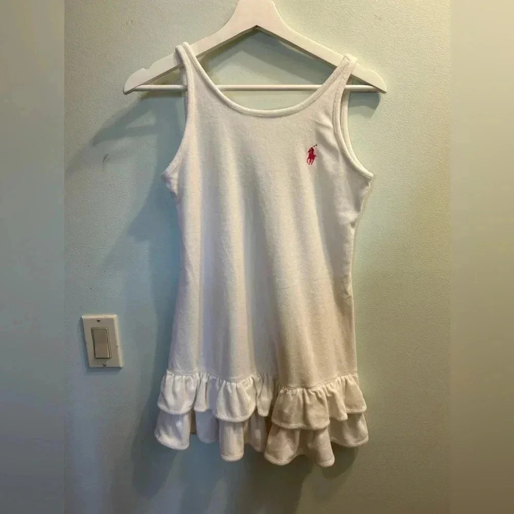 Girl’s Ralph Lauren White Terry Cloth Swim Cover-up. Size L (12/14)